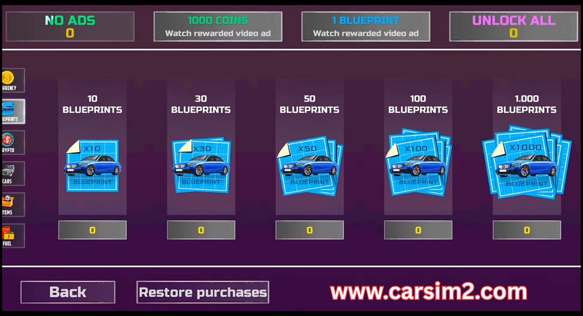 All Blueprints Unlocked